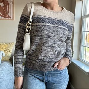 GAP blue & cream winter sweater - size small